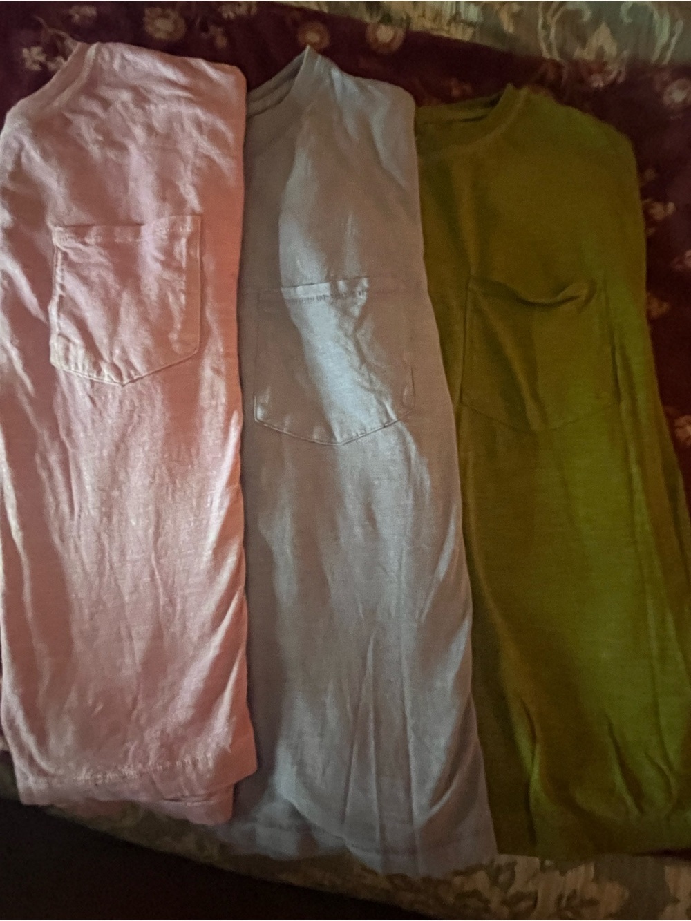 Universal Thread Short Sleeve Tee bundle of three in Pink, Blue, and Green